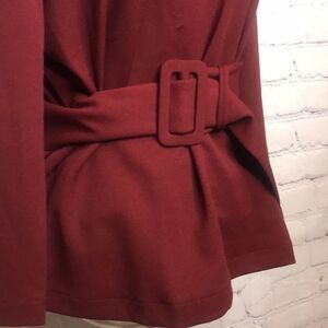 Burgundy Belted Blouse 